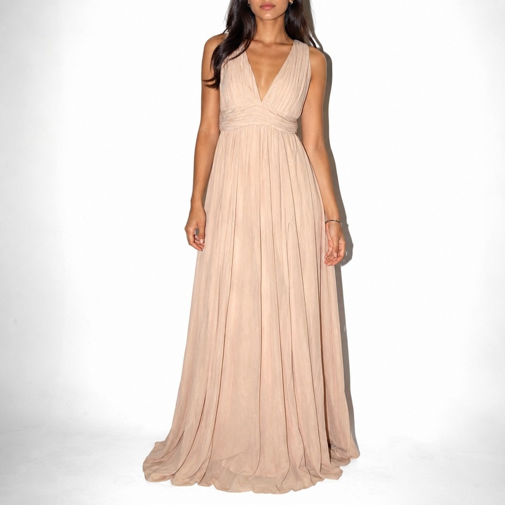 Lulus Heavenly Hues Maxi Dress Women's XS Blush Pink Sleeveless NWT Party Wear